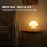Mushroom Table Lamp – Cute Mini Modern Lamp for Bedroom, Desk and Night Stand
