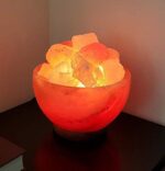 Himalayan Salt Lamp Bowl – Natural Crystal Chunks Dimmer
