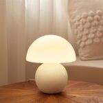 Mushroom Table Lamp – Cute Mini Modern Lamp for Bedroom, Desk and Night Stand