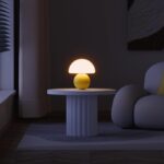 Mushroom Table Lamp – Cute Mini Modern Lamp for Bedroom, Desk and Night Stand