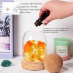 Runyangshi Himalayan Salt Night Lamp – Natural Healing Crystal Aroma Stone Diffuser with USB Port & 3 Colours Dimming Mode
