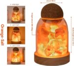 Runyangshi Himalayan Salt Night Lamp – Natural Healing Crystal Aroma Stone Diffuser with USB Port & 3 Colours Dimming Mode