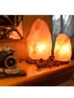 Himalayan Salt Lamp with Dimmer Cord – Handcrafted Crystal Lamp
